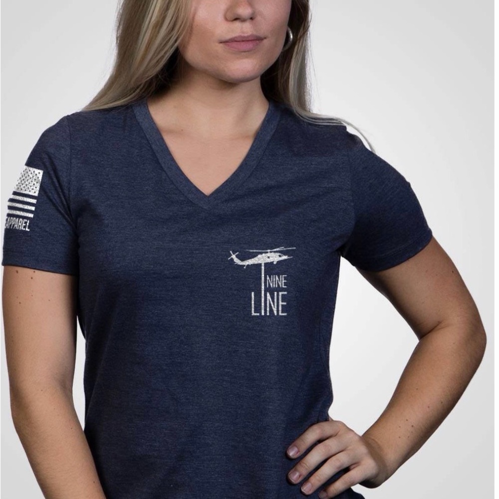Nine Line Women's Navy Blue V-Neck Tee 5 Things
